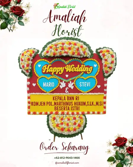 Papan Bunga Pernikahan Kayuapak